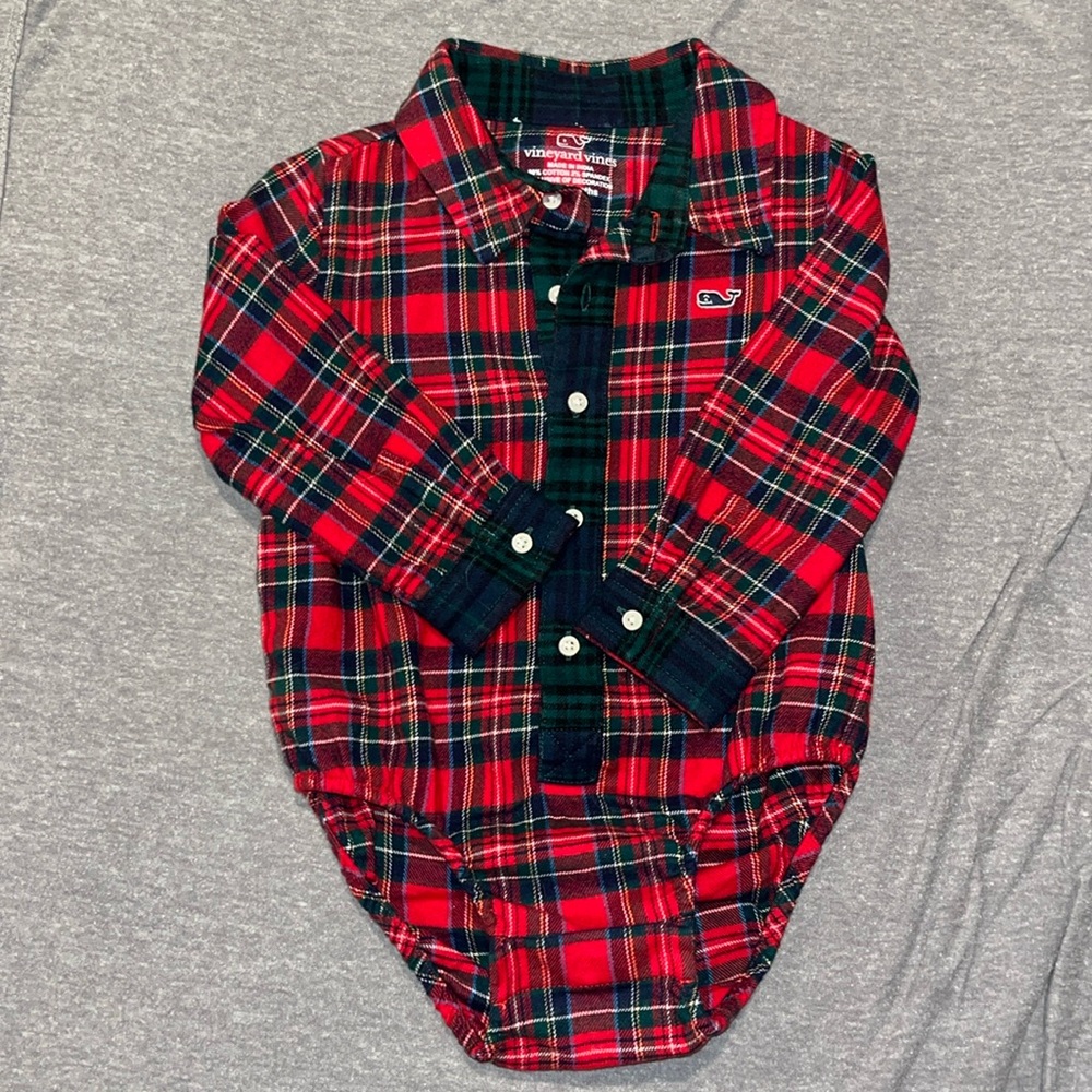 Vineyard Vines Baby Boy Flannel One Piece Size 12-18 months